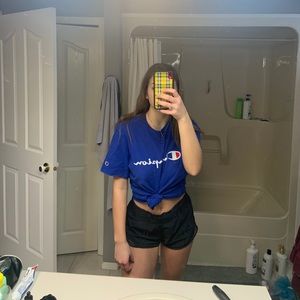 Blue champion reverse weave t shirt !!